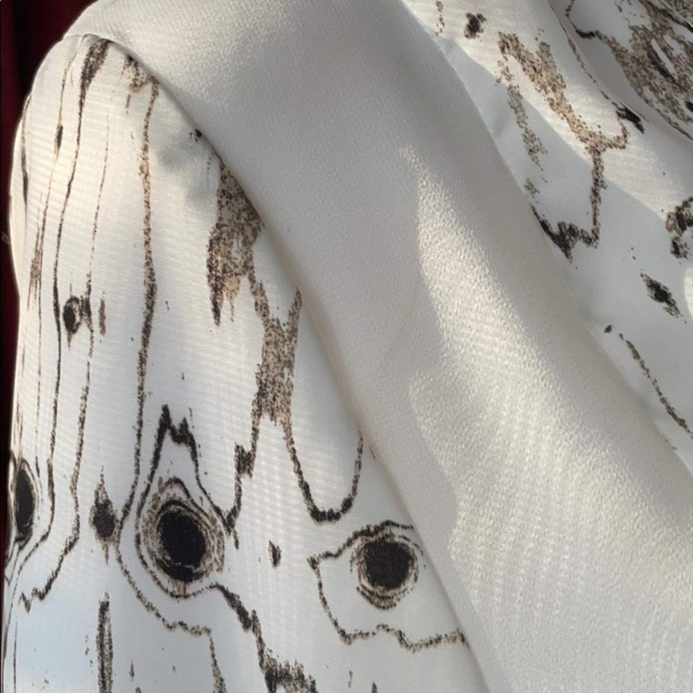 Dkny Button Up Patterned Blouse Size S - image 8